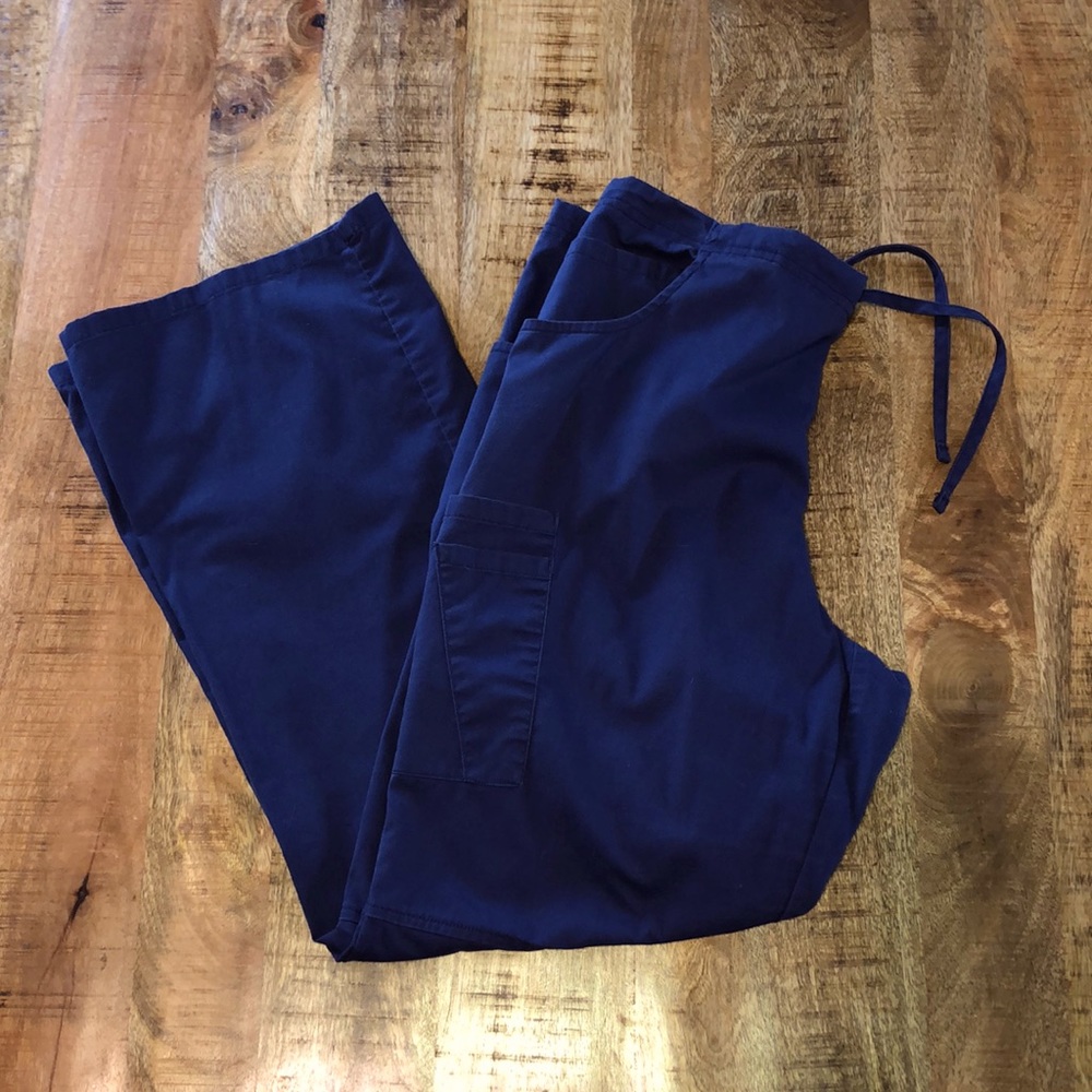 Scrubstar navy boot cut scrub pants size medium